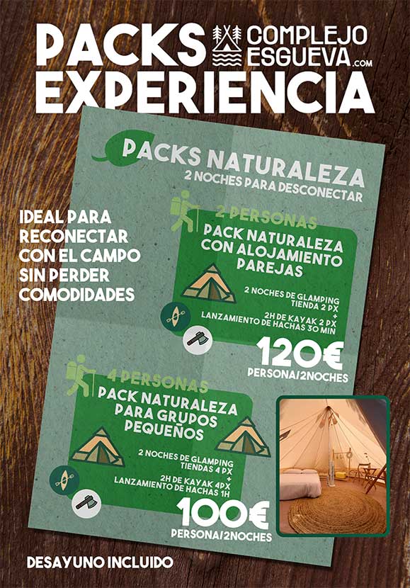 pack naturaleza glamping camping Valladolid